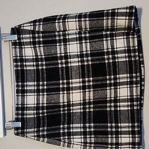 Hollister Wool Blend Plaid Skirt Sz Small Black Preppy Academia School Girl Cute